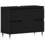 Gabinete de Lavabo con cajón Roble Negro 80 x 33 x 60 cm
