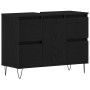 Gabinete de Lavabo con cajón Roble Negro 80 x 33 x 60 cm