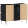 Gabinete de Lavabo con cajón Roble Negro 80 x 33 x 60 cm