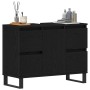 Gabinete de Baño con cajón Roble negro 80 x 33 x 60 cm