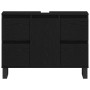 Gabinete de Baño con cajón Roble negro 80 x 33 x 60 cm