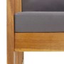 Juego muebles de jardín y cojines 5 piezas madera maciza acacia