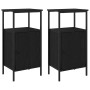 Armario de Noche 2 pcs Roble negro 41 x 31 x 80 cm