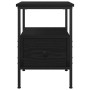 Gabinete de Noche con cajón 2 pcs Roble negro 34 x 36 x 50 cm