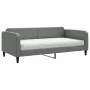 Sofa bed with dark gray fabric mattress 100x200 cm by vidaXL, Beds and slatted bases - Ref: Foro24-3196804, Price: 370,33 €, ...