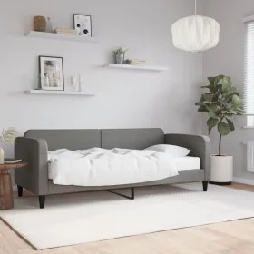 Sofa bed with dark gray fabric mattress 80x200 cm by vidaXL, Beds and slatted bases - Ref: Foro24-3196794, Price: 311,50 €, D...