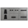 Tableros de clavijas para pared 3 unidades acero 40x58 cm