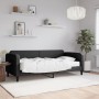 Sofá cama con colchón tela negro 90x200 cm de vidaXL, Camas y somieres - Ref: Foro24-3196800, Precio: 312,49 €, Descuento: %