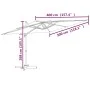 Hängender Sonnenschirm mit sandweißer Aluminiumstange 400 x 300 cm von vidaXL, Sonnenschirme - Ref: Foro24-319912, Preis: 207...