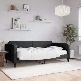 Sofa bed with black fabric mattress 100x200 cm by vidaXL, Beds and slatted bases - Ref: Foro24-3196805, Price: 339,62 €, Disc...