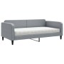 Sofa bed with light gray fabric mattress 100x200 cm by vidaXL, Beds and slatted bases - Ref: Foro24-3196803, Price: 341,86 €,...