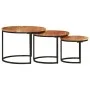 Stackable tables 3 pieces solid acacia wood by vidaXL, Coffee table - Ref: Foro24-353900, Price: 117,24 €, Discount: %