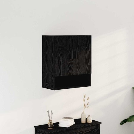 Mueble de pared Montaje en la pared Roble Negro 60 x 31 x 70 cm en Taquillas y armarios de almacenamiento | Comprar online en Fo