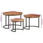 Stackable tables 3 pieces solid acacia wood by vidaXL, Coffee table - Ref: Foro24-353900, Price: 117,24 €, Discount: %