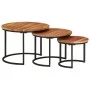 Stackable tables 3 pieces solid acacia wood by vidaXL, Coffee table - Ref: Foro24-353900, Price: 117,24 €, Discount: %