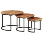 Stapelbare Tische 3 Stück aus massivem Akazienholz von vidaXL, Couchtisch - Ref: Foro24-353900, Preis: 121,71 €, Rabatt: %