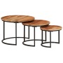 Stapelbare Tische 3 Stück aus massivem Akazienholz von vidaXL, Couchtisch - Ref: Foro24-353900, Preis: 121,71 €, Rabatt: %