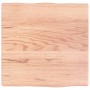 Treated wood table top with natural brown edge 40x40x(2-4) cm by vidaXL, Table tops - Ref: Foro24-363927, Price: 34,29 €, Dis...