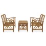 Gartenmöbel-Set 3-teilig aus massivem Akazienholz von vidaXL, Gartensets - Ref: Foro24-3057984, Preis: 289,61 €, Rabatt: %