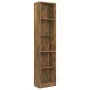 Estantería 5 niveles contrachapada roble ahumado 40x24x175 cm de vidaXL, Librerías y estanterías - Ref: Foro24-816068, Precio...