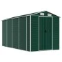 Cobertizo de jardín acero galvanizado verde 191x385x198 cm de vidaXL, Cobertizos - Ref: Foro24-3188234, Precio: 467,99 €, Des...