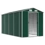 Cobertizo de jardín acero galvanizado verde 191x385x198 cm de vidaXL, Cobertizos - Ref: Foro24-3188234, Precio: 467,99 €, Des...