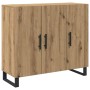 Vitrina Roble artisan 90 x 34 x 80 cm Madera contrachapada