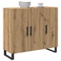 Vitrina Roble artisan 90 x 34 x 80 cm Madera contrachapada