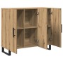 Vitrina Roble artisan 90 x 34 x 80 cm Madera contrachapada