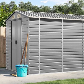 Gartenhaus aus hellgrauem verzinktem Stahl 191x725x198 cm von vidaXL, Schuppen - Ref: Foro24-3188249, Preis: 898,06 €, Rabatt: %