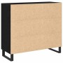 Vitrina Roble negro 90 x 34 x 80 cm Madera contrachapada