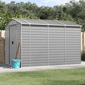 Gartenhaus aus hellgrauem feuerverzinktem Stahl 191x300x198 cm von vidaXL, Schuppen - Ref: Foro24-3188244, Preis: 445,92 €, R...