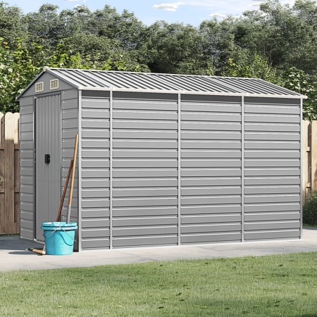Cobertizo de jardín acero galvanizado gris claro 191x300x198 cm by vidaXL, Sheds - Ref: Foro24-3188244, Price: 454,89 €, Disc...