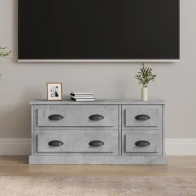 Concrete gray plywood TV cabinet 100x35.5x45 cm by vidaXL, TV Furniture - Ref: Foro24-816452, Price: 73,97 €, Discount: %