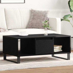 Mesa de Café Roble Negro 90 x 50 x 36.5 cm Madera de ingeniería en Mesas de centro | Comprar online en Foro24