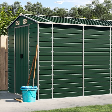 Gartenhaus aus grünem verzinktem Stahl 191x470x198 cm von vidaXL, Schuppen - Ref: Foro24-3188235, Preis: 640,67 €, Rabatt: %