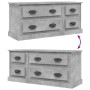 TV-Schrank aus betongrauem Sperrholz, 100 x 35,5 x 45 cm von vidaXL, TV-Möbel - Ref: Foro24-816452, Preis: 74,83 €, Rabatt: %