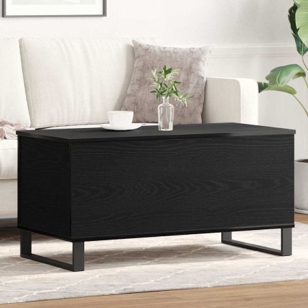 Mesa de Café Roble negro 90 x 44.5 x 45 cm Madera contrachapada
