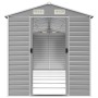 Garden shed light gray galvanized steel 191x640x198 cm by vidaXL, Sheds - Ref: Foro24-3188248, Price: 819,21 €, Discount: %