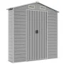 Cobertizo de jardín acero galvanizado gris claro 191x555x198 cm de vidaXL, Cobertizos - Ref: Foro24-3188247, Precio: 755,26 €...