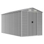 Garden shed light gray galvanized steel 191x385x198 cm by vidaXL, Sheds - Ref: Foro24-3188245, Price: 526,76 €, Discount: %