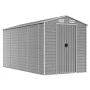 Garden shed light gray galvanized steel 191x385x198 cm by vidaXL, Sheds - Ref: Foro24-3188245, Price: 505,94 €, Discount: %