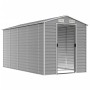 Garden shed light gray galvanized steel 191x385x198 cm by vidaXL, Sheds - Ref: Foro24-3188245, Price: 526,76 €, Discount: %