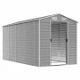 Garden shed light gray galvanized steel 191x385x198 cm by vidaXL, Sheds - Ref: Foro24-3188245, Price: 505,94 €, Discount: %