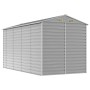Garden shed light gray galvanized steel 191x385x198 cm by vidaXL, Sheds - Ref: Foro24-3188245, Price: 526,76 €, Discount: %
