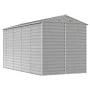 Garden shed light gray galvanized steel 191x385x198 cm by vidaXL, Sheds - Ref: Foro24-3188245, Price: 505,94 €, Discount: %