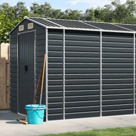 Garden shed anthracite galvanized steel 191x555x198 cm by vidaXL, Sheds - Ref: Foro24-3188258, Price: 893,71 €, Discount: %