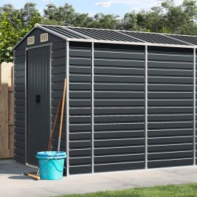 Gartenhaus aus anthrazitfarbenem, verzinktem Stahl, 191 x 555 x 198 cm von vidaXL, Schuppen - Ref: Foro24-3188258, Preis: 969...