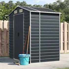 Garden shed anthracite galvanized steel 191x130x198 cm by vidaXL, Sheds - Ref: Foro24-3188253, Price: 285,52 €, Discount: %