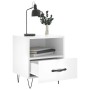 Engineered wood bedside table in glossy white, measuring 40x35x47.5cm. by vidaXL, Nightstands - Ref: Foro24-827424, Price: 43...